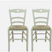 Ensemble de 2 chaises en bois classiques, pour salle