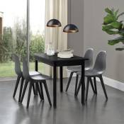 Ensemble de 4 chaises de salle à manger avec un design moderne et élégant disponible dans différentes couleurs taille : Gris / noir