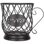 Eosnow - Support de dosettes de café en fer, organisateur de grande capacité, panier de rangement de capsules de café pour la maison et le bureau,