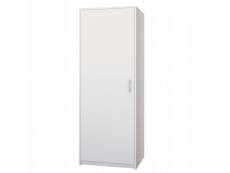 Essen - petite armoire contemporaine chambre/bureau/studio - 180x55x42 cm - penderie - meuble de rangement - blanc