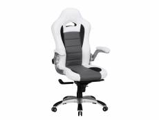 Finebuy chaise de bureau racing chaise design ordinateur gamer course siège sport | avec repose-tête fauteuil de direction gamer | cuir synthétique -