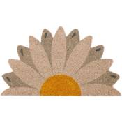 Fisura - Paillasson déco en fibres de coco 70 x 40 cm Marguerite - Multicolore