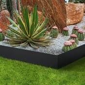Idmarket - Bordurette de jardin x5 acier noir mat flexible