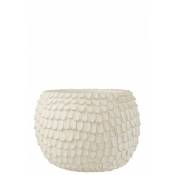 Jolipa - Cache pot en céramique blanc 31.5x31.5x25