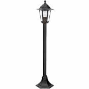 Lampe de table lampadaire de la lampe extérieure verre métallique Velence noir Ø21cm h: 105cm IP43