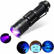 Lampe Torche Uv, Mode 300lm Zoomable 395nm En Mode