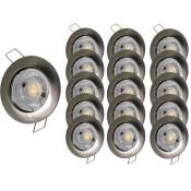 Lampesecoenergie - Lot de 15 Spot encastrable led fixe