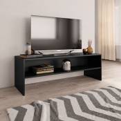 Meuble TV Noir 120 x 40 x 40 cm Agglomere