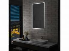 Miroir mural à led pour salle de bains 60 x 100 cm dec022600