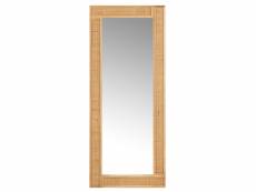 Miroir rectangulaire 120x50cm en rotin jia