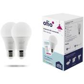 Otio - Pack de 2 ampoules led connectées Bluetooth E27 11W Blanc