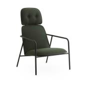 Pad Lounge Chair High Black Steel - Normann Copenhagen