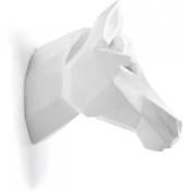 Privatefloor - Tête de cheval Origami Résine Blanc - Résine - Blanc