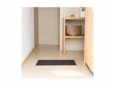 Relaxdays tapis de salle de bain natte de baignoire anti-glisse en bambou avec fond antidérapant l x l 80 x 50 cm sortie de douche rectangle, noir 100