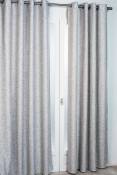 Rideau d'ameublement aspect laine chinée - Gris - 140 x 260 cm