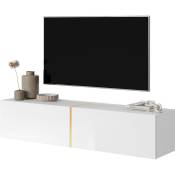 Selsey - bisira - Meuble tv 140 cm blanc avec insert