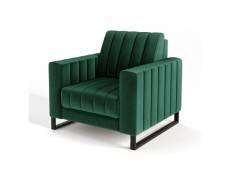 Siblo fauteuil en tissu riviera 38 vert