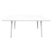Table 200 x 100 Collection rennes pieds métal et plateau blanc. Table design. - Blanc