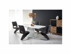 Table à manger design extensible 160-200 x 90 x 76 cm - blanc