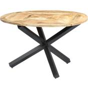 Table à manger ronde en bois massif massif en bois