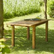 Table de jardin en acacia extensible 6 places - Naturel