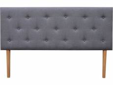 Tête de lit capitonnée en tissu "alix" 140 x 100 - gris clair