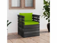 Vidaxl fauteuil de jardin avec coussins bois de pin 3061730