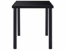Vidaxl table de salle à manger noir 140x70x75 cm verre