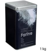 5five - boîte à farine 1kg métal black edition noir
