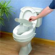 Aidapt - Rehausseur de wc avec abattant 10 cm - 10 cm - Blanc - Blanc