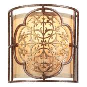 Applique lumineuse acier bronze h 22 cm lampe couloir
