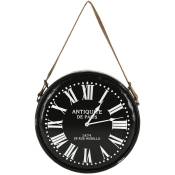 Aubry Gaspard - Horloge en métal noir laqué Antiquités de Paris