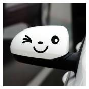 Autocollants de carrosserie décoratifs mignons autocollants de voiture de rétroviseur Smiley autocollants de miroir de recul autocollants de voiture
