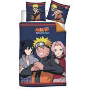 Aymax - Parure de lit réversible Naruto avec Sasuke