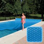 Bâche à bulles 3 m x 10 m pour piscine - 300 microns - Bleu Linxor Bleu