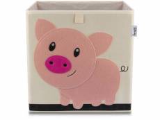 Boîte de rangement en tissu pour enfant "cochon", compatible ikea kallax lifeney ref. 833366 833366
