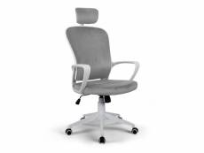 Chaise de bureau ergonomique en tissu avec appui-tête