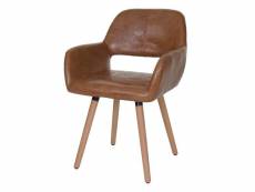 Chaise de salle à manger altena ii, fauteuil, design rétro des années 50 ~ similicuir, aspect daim