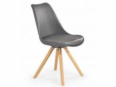 Chaise de style scandinave grise pieds en bois massif malmo 69