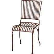 Chaise en fer forgé 85x40x50 cm Chaises style anciennes et vintage Chaises de jardin et terrasse Chaise d'extérieur d'intérieur - crème antique