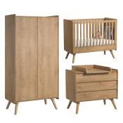 Chambre bébé : Trio - lit bébé 60x120 commode armoire
