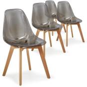 Cotecosy - Lot de 4 chaises scandinaves Larry plexi