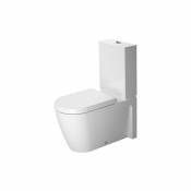 Duravit - Starck 2 WC indépendants, lave-vaisselle, pour citerne en surface, Coloris: Blanc avec Wondergliss - 21290900001