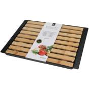 Excellent Houseware - Planche à découper en bambou avec grille et bac de récupération, 38 x 27,2 x 2 cm