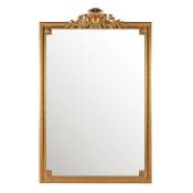 Grand miroir rectangulaire à moulures dorées 120x185
