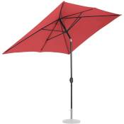 Helloshop26 - Grand parasol de jardin rectangulaire 200 x 300 cm inclinable bordeaux