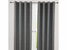 Homescapes paire de rideaux à oeillets - rajput tissé main - gris prêt à poser - 167cm x 228 cm SF1772C