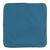 Housse de coussin en poly/lin - Bleu Foncé - 40 x