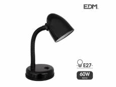 Lampe de table modèle amsterdam e27 60w noire edm E3-30255