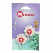 Metaltex 292001 Crochet adhésif Fleurs 2 pièces en